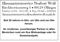 Hausmeisterservice Norbert Wolf